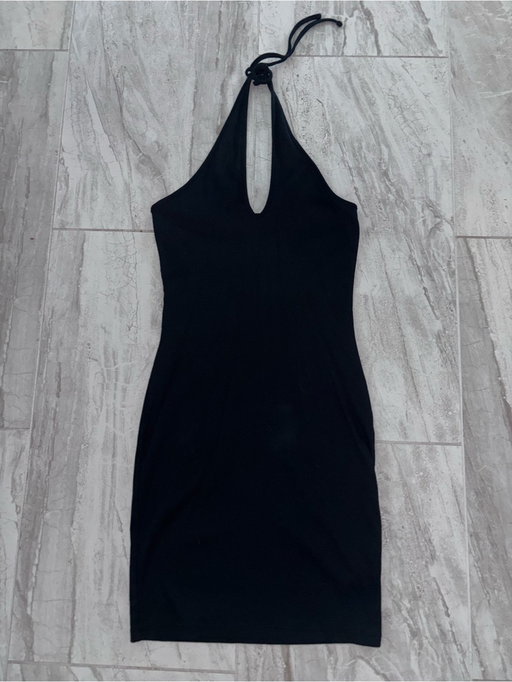 wild fable Black Halter Keyhole Mini Dress